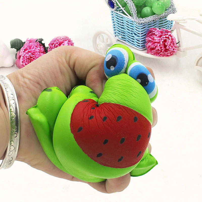 11.5 CM Jumbo Cartoon Animal Frog Squash Anti Stress Toy Unisex Kids