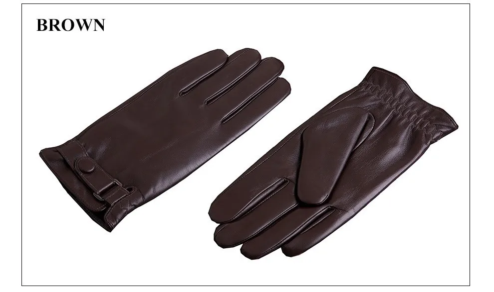 KLSS Брендовые мужские перчатки из натуральной кожи высокого качества перчатки из козьей кожи зимние плюс бархатные модные трендовые овчины перчатки для вождения J62