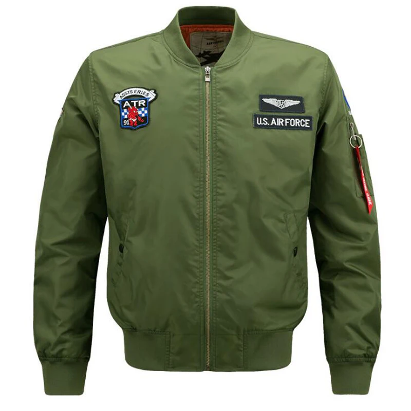 

Spring 2018 men jackets high quality brand bomber jacket Army Military Style Breathable jaqueta Jackets flight Pilot Coat Mens