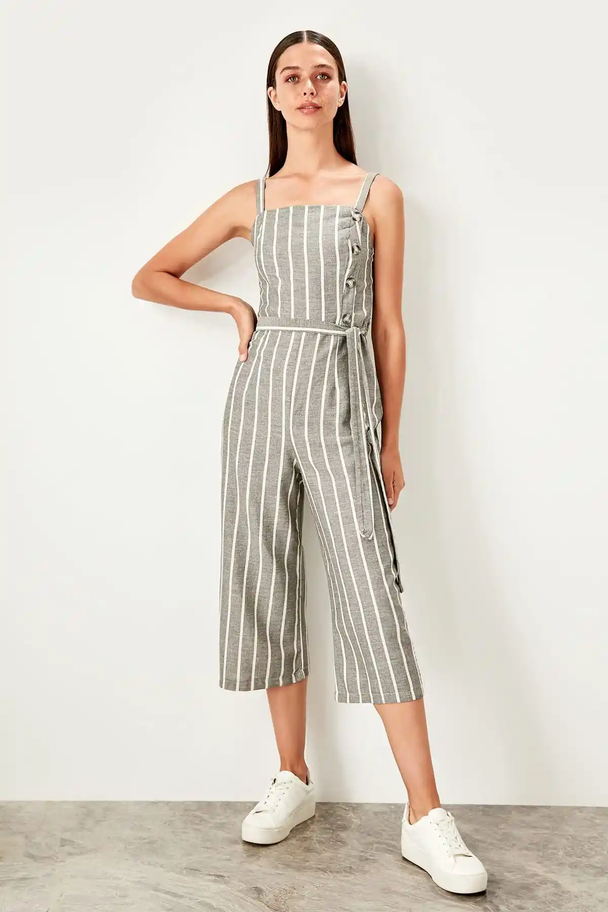 tu striped jumpsuit