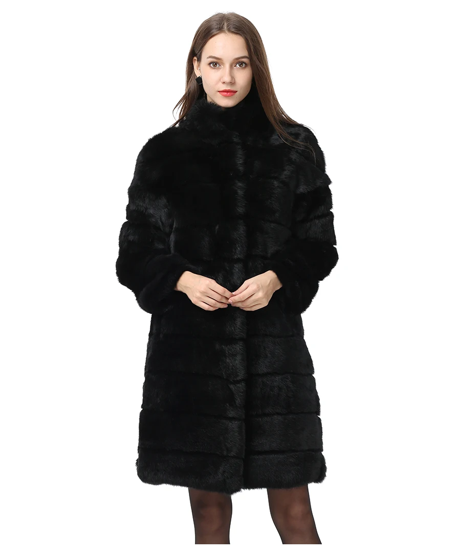 pele longa jaqueta feminina outwear pele cheia pelt casacos