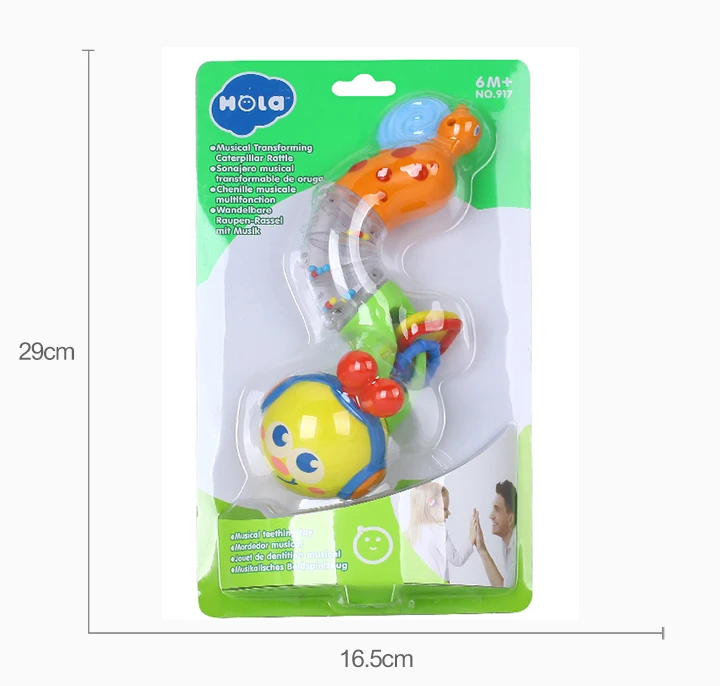 HUILE TOYS 917, детские игрушки, музыкальный скручивающийся червь, погремушка, игрушка, Brinquedos Chocalho, Детские Ранние развивающие игрушки для детей, рождественский подарок