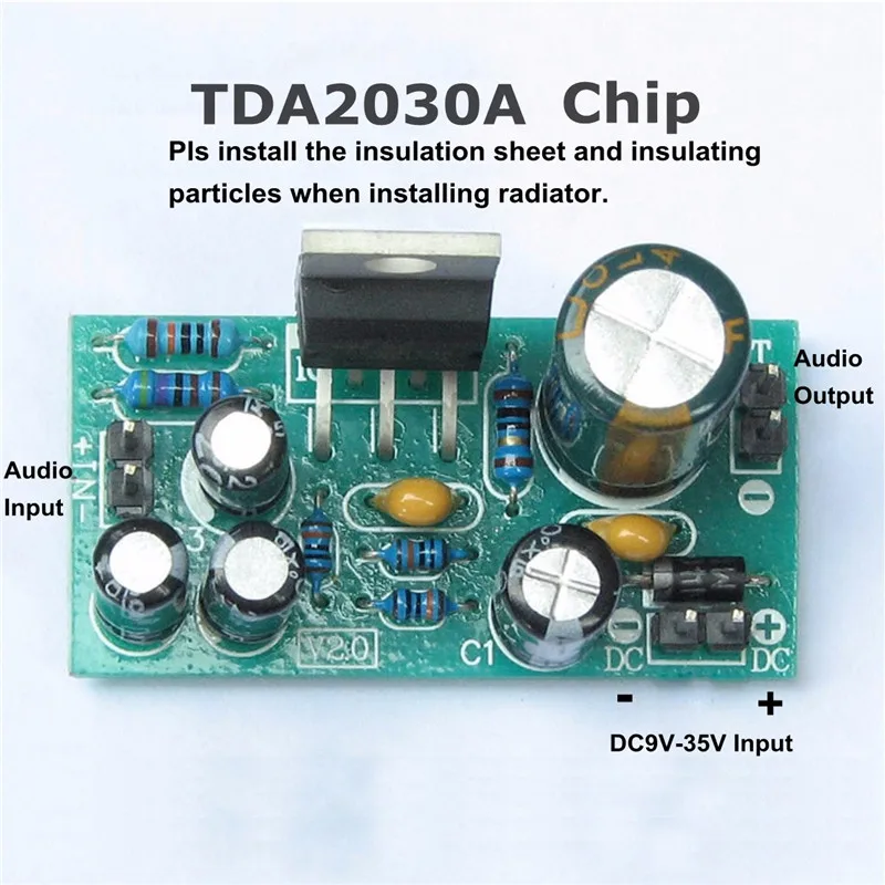 LEORY 18 W DC 9 V-24 V TDA2030A усилитель совета Комплект моно Мощность DIY - изображение