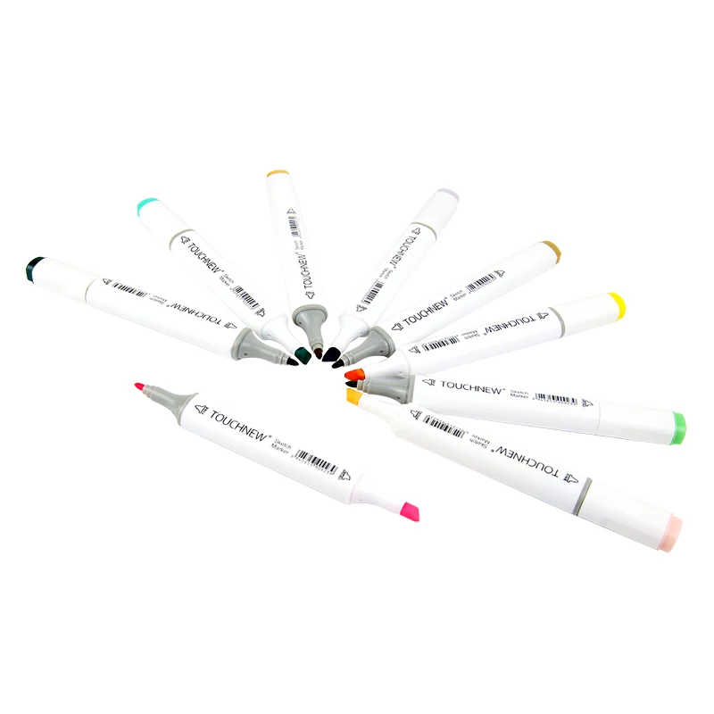 TOUCHNEW 30/40/60/80 Color Art Marker Alcohol Based Sketch Markers Brush Pen For Drawing Manga Art Supplies