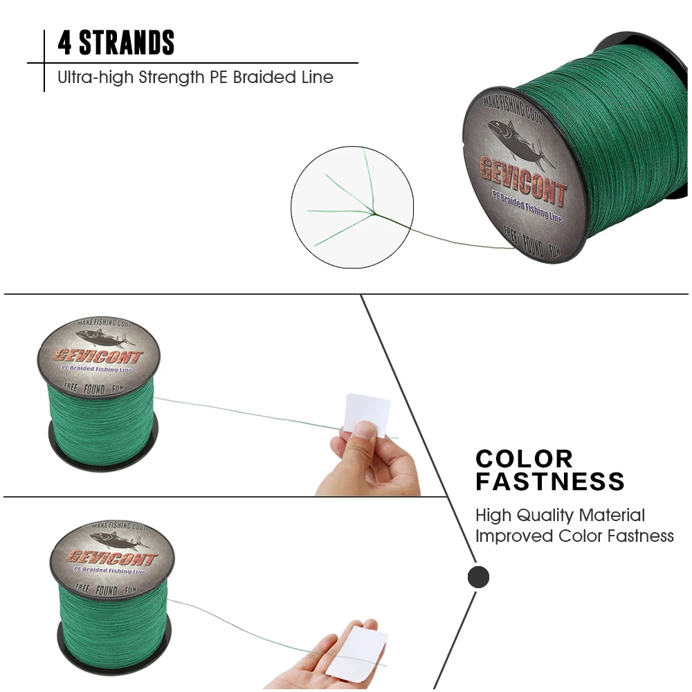 Рыболовная леска 1000 м 1094yds большая игра Multifilament 4 нити PE плетеная 10 100LB сильная