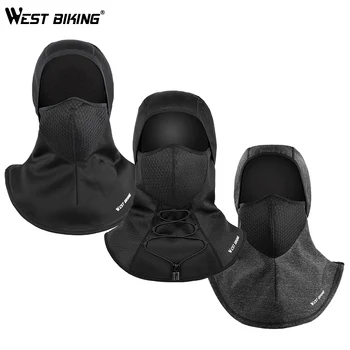 

WEST BIKING Winter Thermal Bicycle Caps Warm Windproof Outdoor Sport Skiing Cycling Face Mask Hat Fleece Hood Neck Cycling Caps
