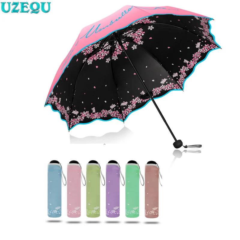 

New style Wind Resistant Tree-Folding Flowers Rain Umbrella For Women UV Protection Umbrellas Windproof Umbrellas Rain For Lady