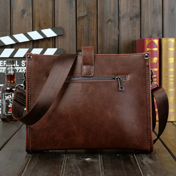 

AFBC Men's Leather Shoulder Bag Messenger Crossbody Tablet Bags Handbag Satchel