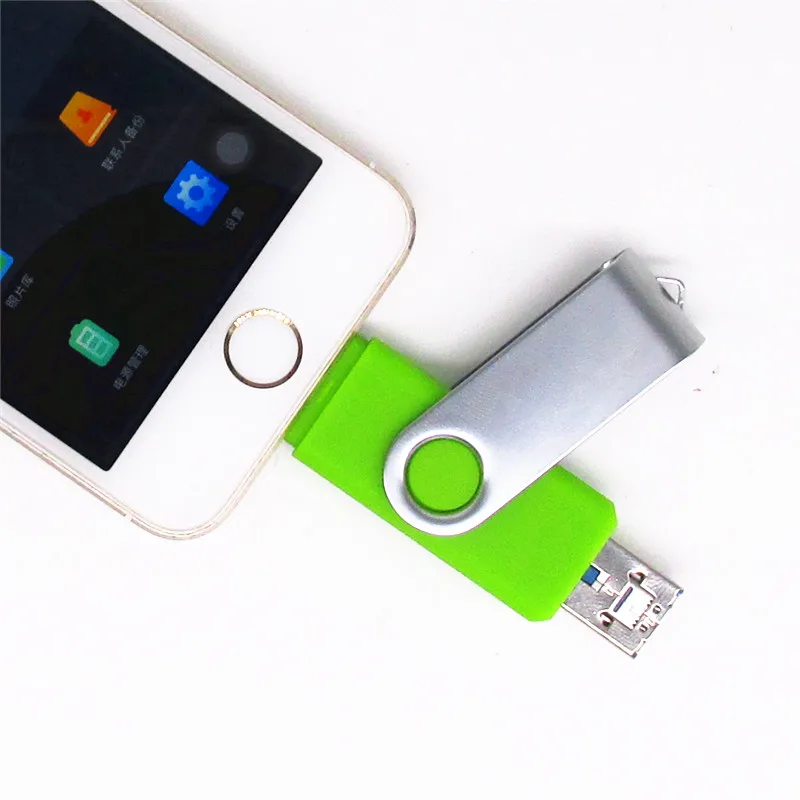 Usb кард-ридер 4 в 1 type-c/Lightning/Micro USB/USB 2,0 адаптер карта памяти для iphone6S 8 7 накопитель usb флешка 8G-64G