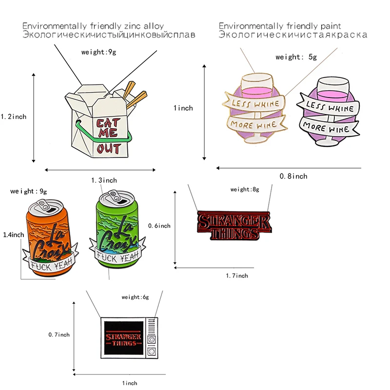 Много качественных товаров булавка "странные вещи Fxxk да" ТВ эмалированные броши на лацкане значок модные ювелирные изделия подарок для друзей детей