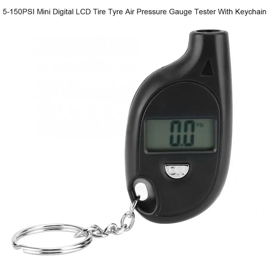 Portátil 3-150psi display lcd digital chaveiro veículo