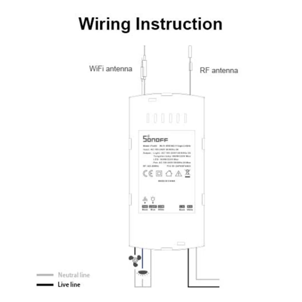 SONOFF iFAN03 RM433 пульт дистанционного управления Лер потолочный вентилятор управление Лер wifi умный потолочный вентилятор со светом приложение дистанционного управления для вентилятора