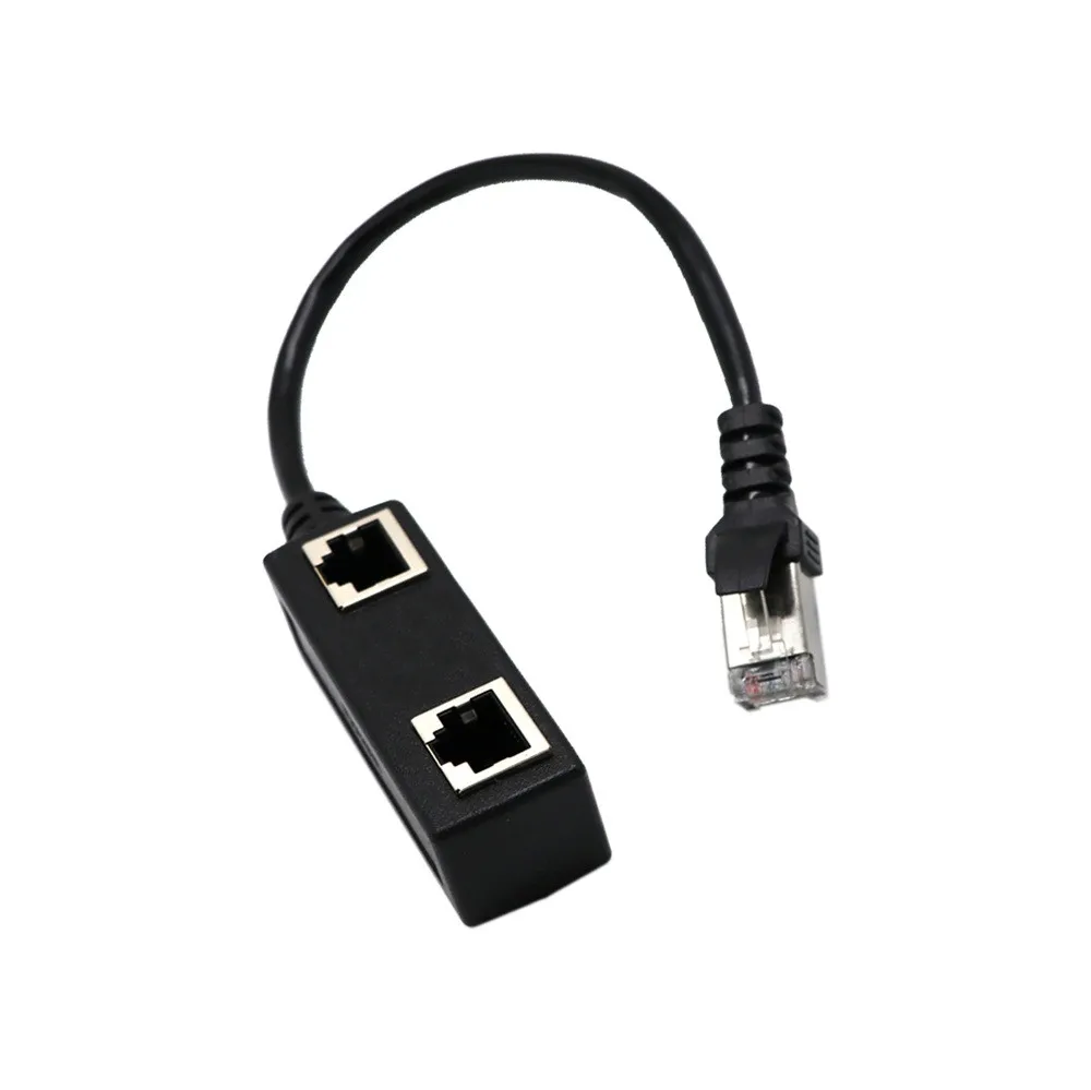 

1 to 2 Socket LAN Ethernet Network RJ45 Plug Splitter Extender Adapter Connector gadget for Computer PC Converter Laptop Cable