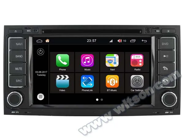 Perfect 7" Android 8.0 Oreo OS Car DVD Multimedia Navigation GPS Radio for Volkswagen Touareg 2003-2010 with Optional Car Play Function 2
