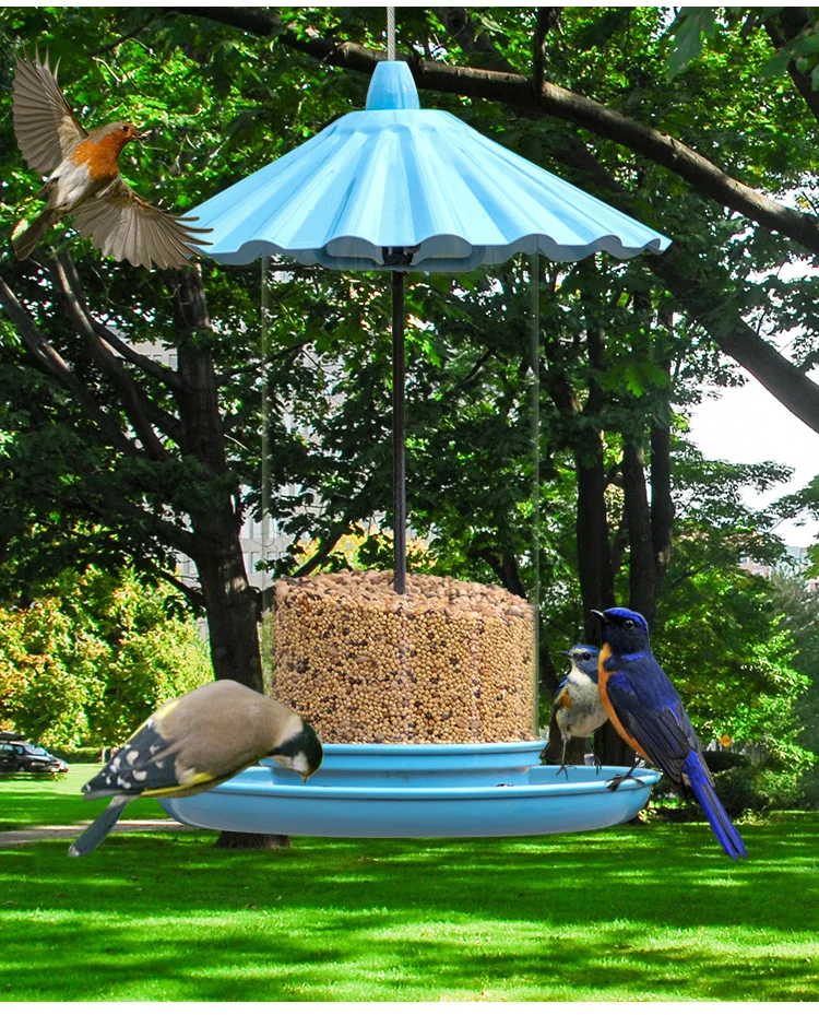 Металлическая наружная кормушка для птиц вилла сад птица руководство балкон Автоматический фидер для кормления корыто товары для птиц ZP12181924