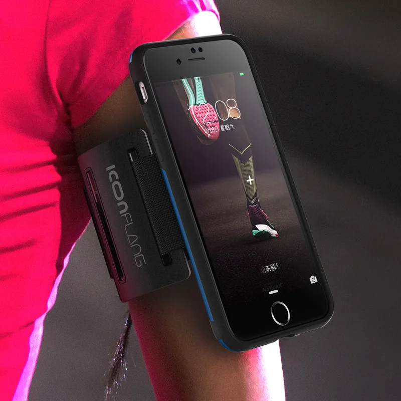 ICONFLANG Phone Back Shell Gym Sport Armband Case for iphone 7 Accessories Running Phone Pouch Cover Arm Band Case