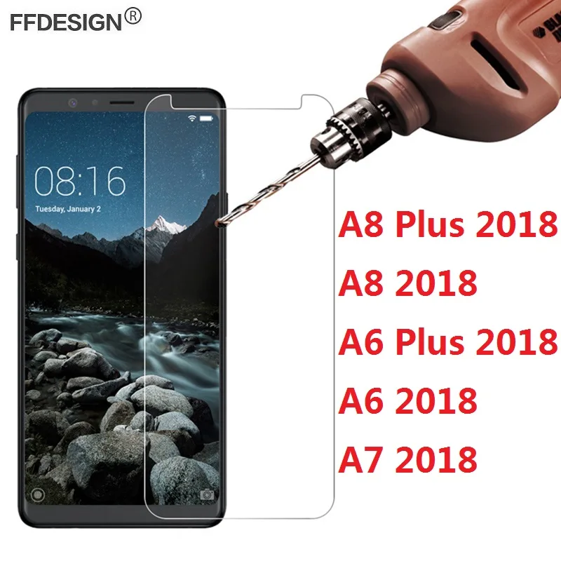 Защитный Стекло для samsung Galaxy A8 A6 плюс A7 закаленное Стекло на samsung Galaxy A7 A8 A6 плюс Экран протектор Фольга