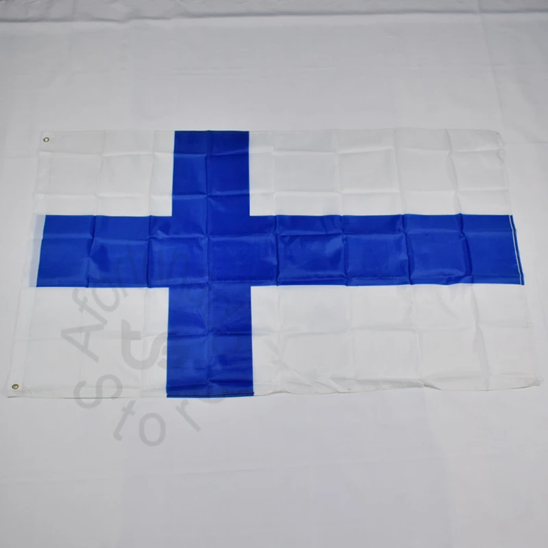 

Finland Finnish flag Banner Free shipping 3x5 Foot 90*150cm Hanging National flag Home Decoration flag