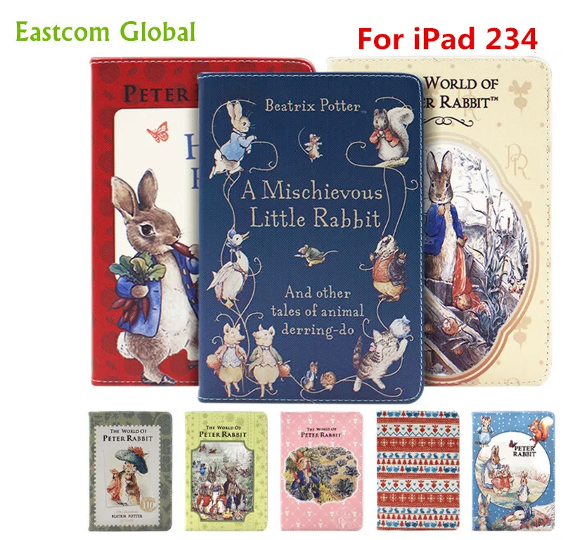 

SZEGYCHX Tablet Case For iPad 2 3 4 Cover Peter Rabbit Cartoon Animation Protective Shell Case Auto Sleep /Wake Protective Shell