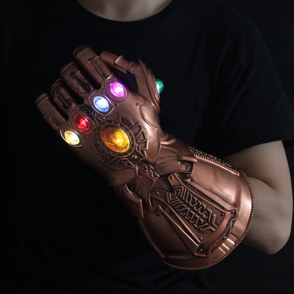Thanos Gauntlet with Led Light Movie Avengers Infinity War PVC Glove Cosplay Prop Costume Halloween Accessory 14