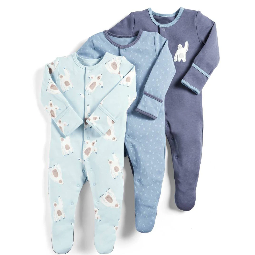 3Pcs/Pack Baby Cotton Clothes Set Newborn Rompers Infant Long Sleeve cartoon Jumpsuit Baby Boys Girls Sleepsuit 0-12Months - Цвет: 21