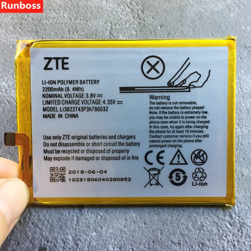 

New Original 2200mAh Li3822T43P3h786032 Battery For ZTE Blade Z7 Battery