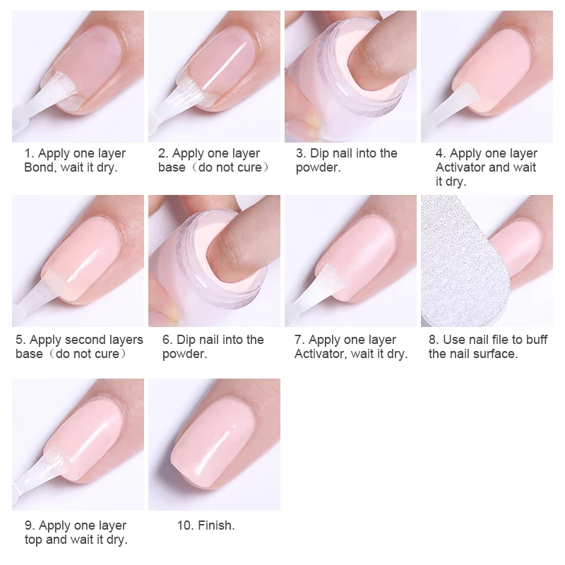 NICOLE diario 9 piezas Dip uñas de arte desnudo uñas polvo brillo mate Holo polvo con Base Top activador de cepillo NICOLE diario 9 piezas Dip uñas de arte desnudo uñas polvo brillo mate Holo polvo con Base Top activador de cepillo