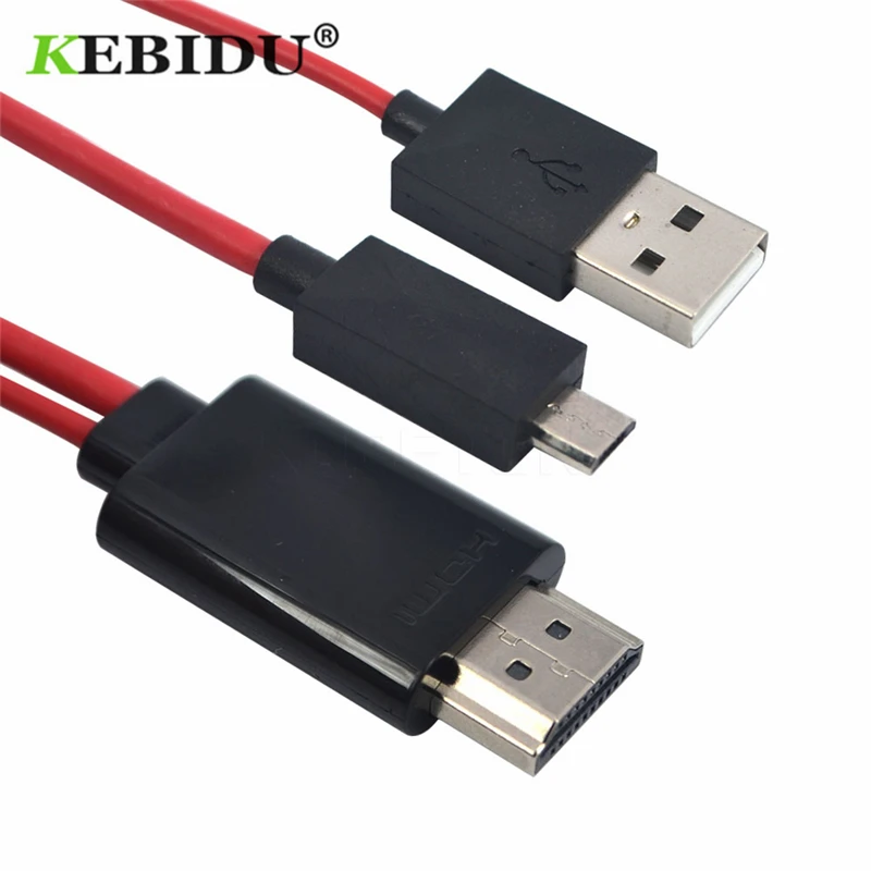 Kebidu 1080P Full HD Micro USB Для HDMI-совместимого кабеля для MHL выход аудио адаптер HDTV 5Pin 11pin |