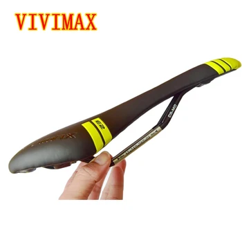 

2019 New Mountain Road Bike Leather saddle comfort riding 273 * 140mm Breathable shock absorbing saddle bicycle parts