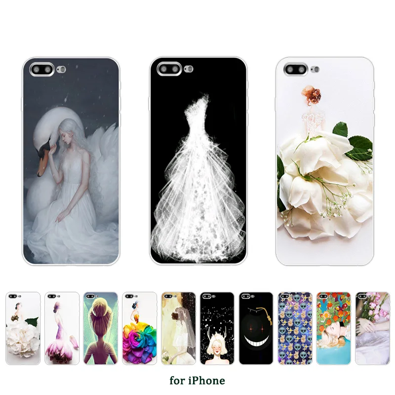 Силиконовый чехол для iPhone 7 7plus 8 X 10 оболочка 5s 5c SE 6 6s 6plus прозрачный матовый