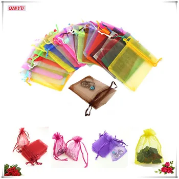 

10000pcs Organza Bags Jewelry Packaging Bags Wedding Party Decoration Drawable Bags Gift Pouches 19 Colors 6zSH312-318