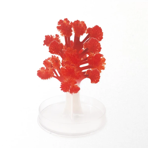 

2019 12x10cm Hot DIY Visual Red Magic Growing Paper Maple Crystal Tree Magical Grow Funny Christmas Trees Kids Toys For Children