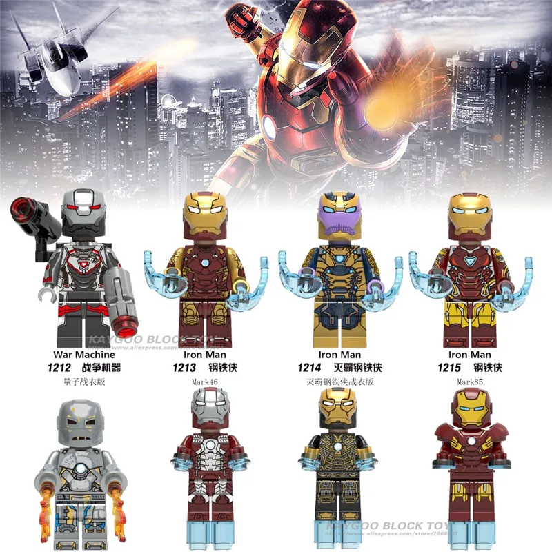 

X0252 New Iron Man MK1 Legoings Avenger 4 Iron Man's Set Assembling Building Blocks Kit Toys Kids Gifts for Children