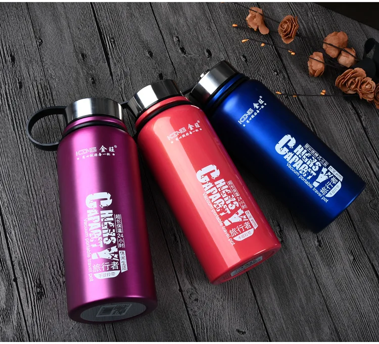 Cold Water Thermos 1000ML Vacuum Flask Portable Outdoor Travel Bottle