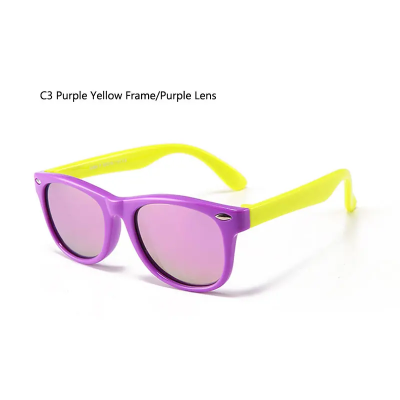Квадратный поляризационные солнцезащитные очки для женщин дети обувь девочек мальчиков дети Eyegalsses детская картонная Защита от солнца очки г - Цвет линз: C3