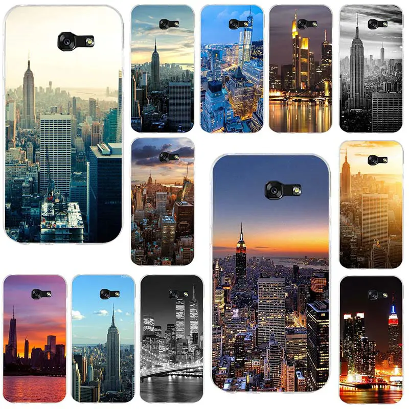 

Silicone Soft Mobile Phone Cases For Samsung Galaxy A3 A5 A7 J1 J2 J3 J4 J5 J6 J7 2016 2017 2018 Coque Bags Hot New York City