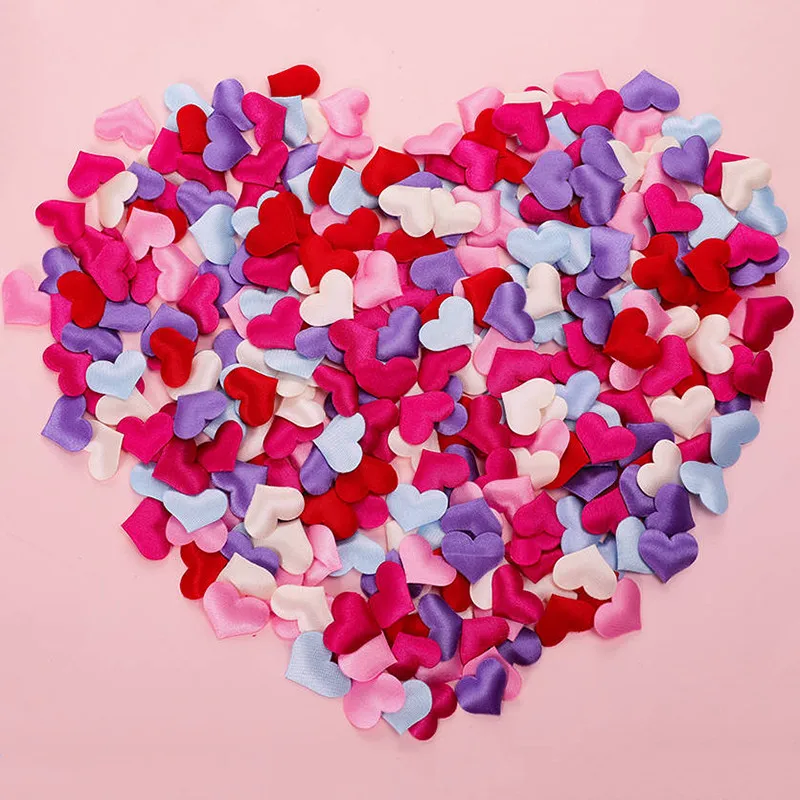 100 Pcs 2cm 3cm Sponge Heart Shaped Confetti Baby Shower Throwing Petals for Wedding Lover's Gift Home Decor Decoration 62058