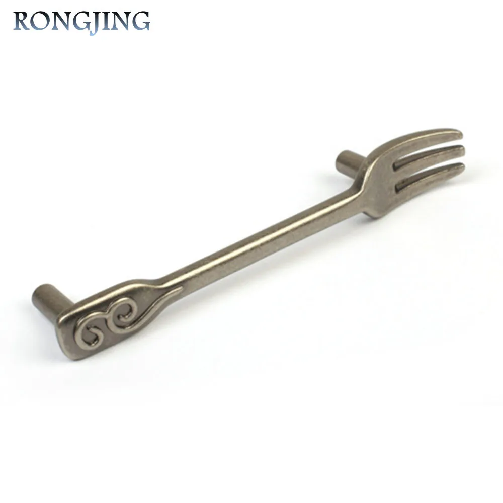 Antique Silver 96mm Spoon Fork Knife Kitchen Cabinet Handles 5