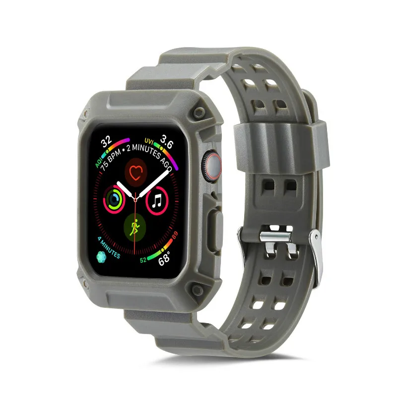 Прочный защитный чехол с резиновой силиконовой лентой для apple watch sereis 3 2 1 38 мм 42 мм ремешок для iwatch 3 2 1 - Цвет ремешка: Color 3