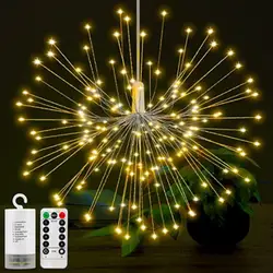 Дистанционный аккумулятор подвесной Starburst Fairy Strig Lights 100-200 светодиоды DIY медный фейерверк гирлянда Xmas вечерние Y Twinkle Lights