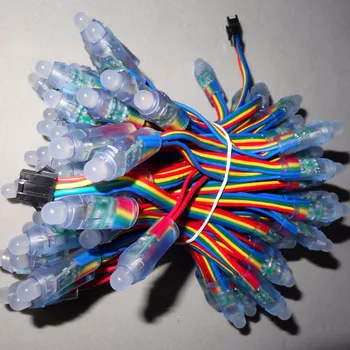 

DC5V 50nodes/strand RGB dump nodes,IP68 rated;24W;color wires