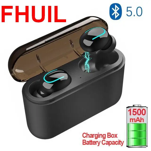 

LED Indicator Lamp Earphones TWS Wireless Monitor Earphone Sports HIFI Stereo Sound Earbuds For Mobile Phone iPod Video Game