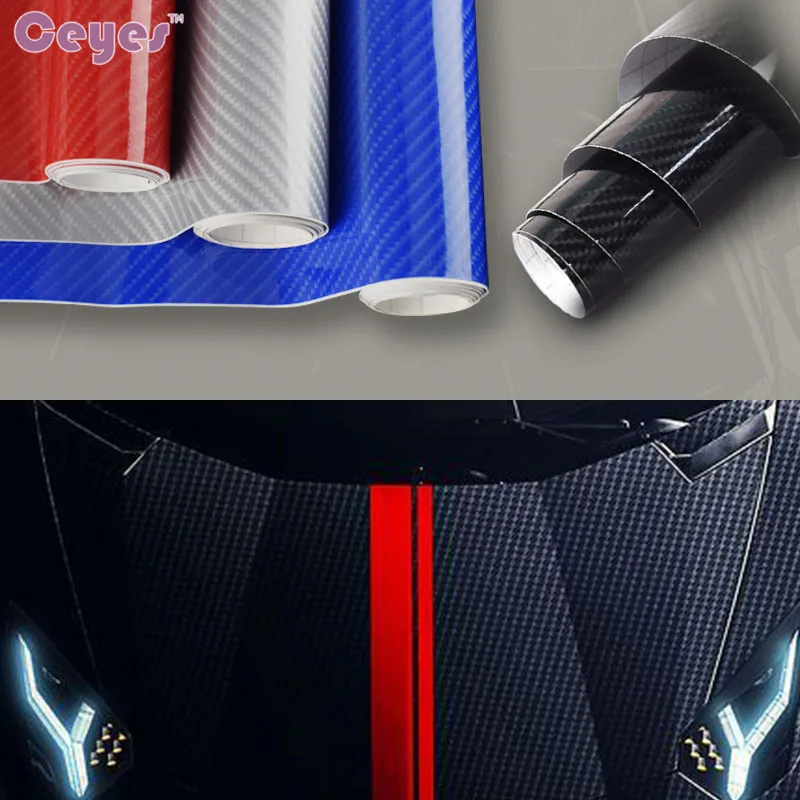 Ceyes, автомобильный стиль, 30 см X 152 см, сделай сам, 5D, углеродное волокно, упаковка, виниловая пленка, планшет, наклейки для интерьера и наклейки, аксессуары для автомобиля-Стайлинг