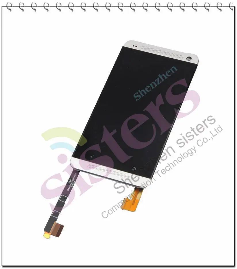 HTC0010  White Black Red Front Housing LCD Touch Digitizer Screen + Frame Faceplate Assembly For HTC One M7 (7)
