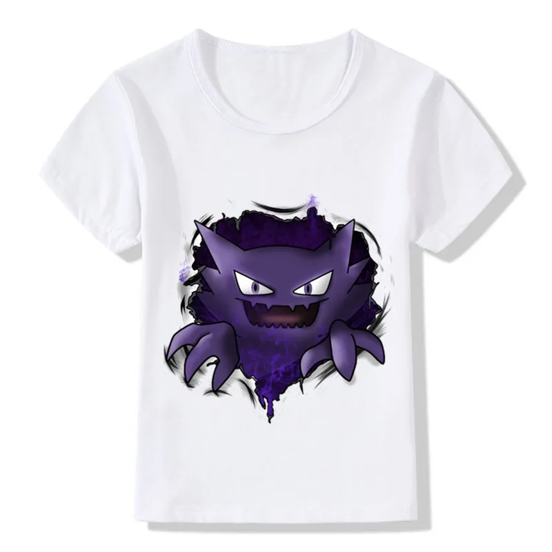 

Kids Anime Pokemon Go Clothes Children Cartoon Cute Gengar Design Funny T shirt Boys ans Girls Comfortable T-shirt,-5100