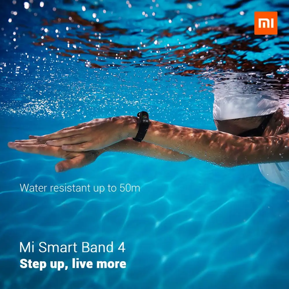 Умные часы Xiaomi Mi Band 4 фитнес трекер с цветным дисплеем батарея 135 мА·ч контроль