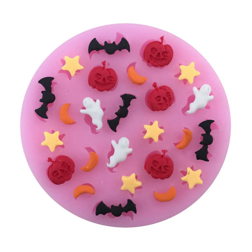 

Easter Bunny Halloween star moon foot flowers Silicone Mould Fondant Cake Molds Cupcake Tools Sugarcraft Kitchen Accessories