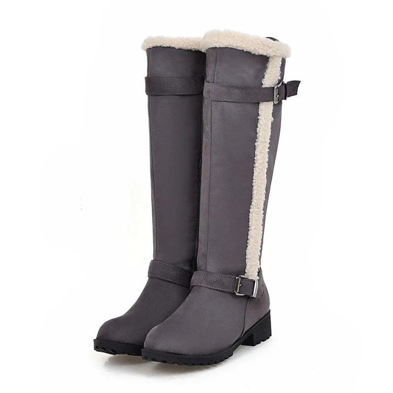

SWYIVY Snow Boots Woman Velvet Tall 2018 New Lady Breathable Winter Snow Shoes Plush Warm Shoes 43 Size High Boots Snowboots