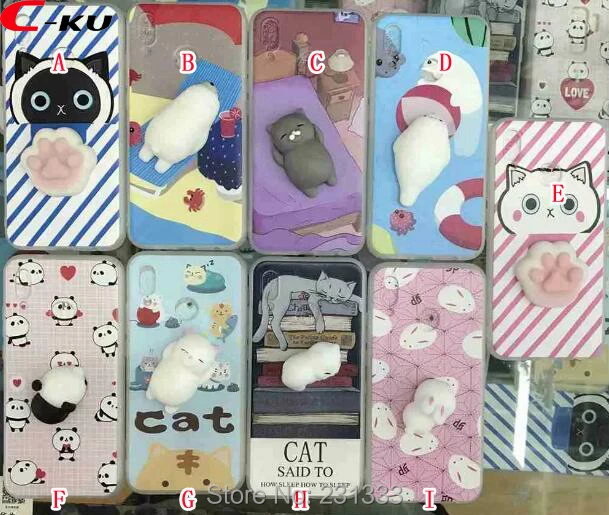 

Cute Kneading 3D Doll Cartoon Soft TPU Case For Huawei P20 PRO P8 Lite 2017 P9 P10 Decompression Pig Cat Bear Dolphin Skin 1pcs