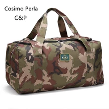 Ретро камуфляжная холщовая спортивная сумка для мужчин, водонепроницаемые спортивные дорожные сумки для фитнеса, унисекс, сумка для путешествий, Большая складная нейлоновая сумка для выходных